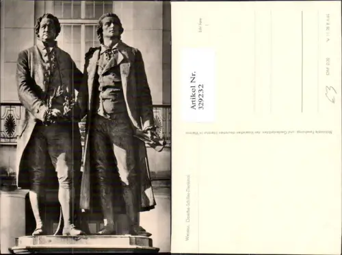 329232,Foto Ak Goethe u. Schiller Denkmal Kunst