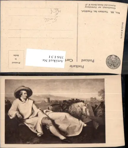 356131,Künstler Ak J. H. W. Tischbein Goethe i. Italien Lyriker Dichter