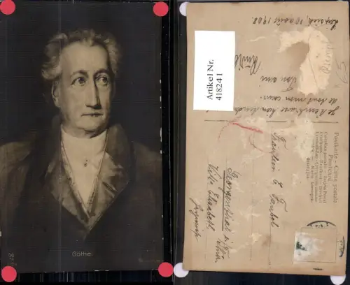 418241,Künstler Ak Rumpf Goethe Kunst Wissenschaft