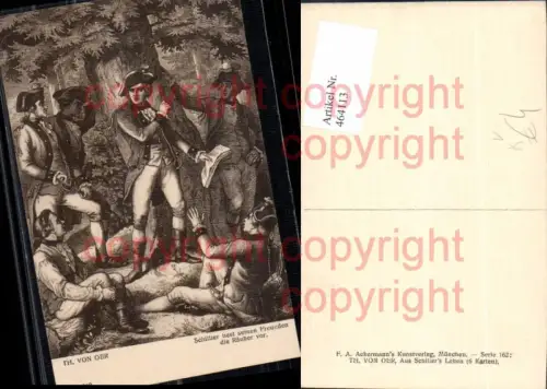 464113,Th. von Oer Schiller liest Freunden vor Kunst Wissenschaft pub F. A. Ackermann 162euro1919