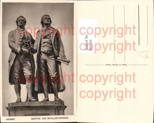 464116,Weimar Goethe u. Schiller Denkmal Kunst Wissenschaft