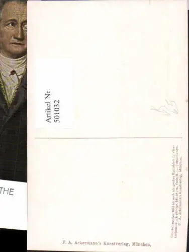 501032,Künstler Ak J. Stieler Goethe Lesen Kunst Wissenschaft pub F. A. Ackermann 1443b