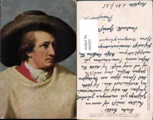501033,Künstler Ak J. H. W. Tischbein Goethe Kunst Wissenschaft pub F. A. Ackermann 1446b