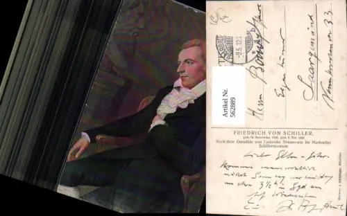 562889,Künstler Ak Ludovike Simanowiz Friedrich von Schiller Kunst Wissenschaft