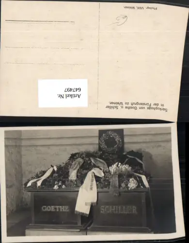 647497,Sarkophage v. Goethe u. Schiller in der Fürstengruft Weimar