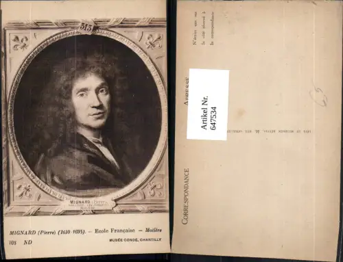 647534,Künstler Ak Pierre Mignard Selbstportrait Maler Künstler Kunst