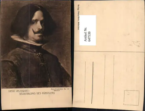 647539,Künstler Ak Diego Velazquez Selbstbildnis des Künstlers Maler Kunst
