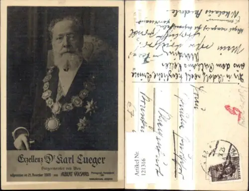 121316,Dr. Karl Lueger Bürgermeister v. Wien Politik