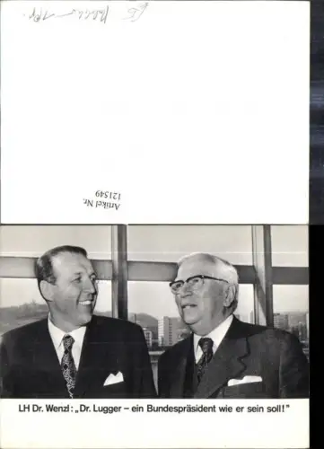 121549,Landeshauptmann Dr. Wenzl u. Dr. Lugger Politik