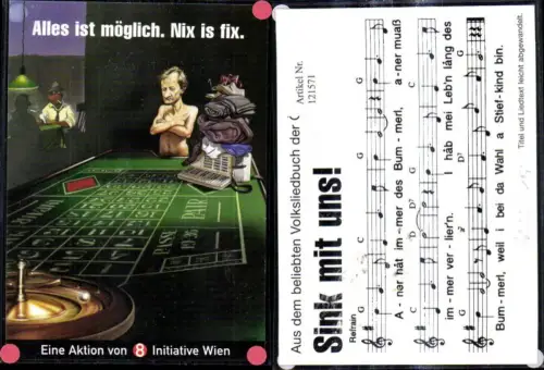 121571,Liedkarte ÖVP Sink m. uns Aktion v. 8 Initiative Wien Politik