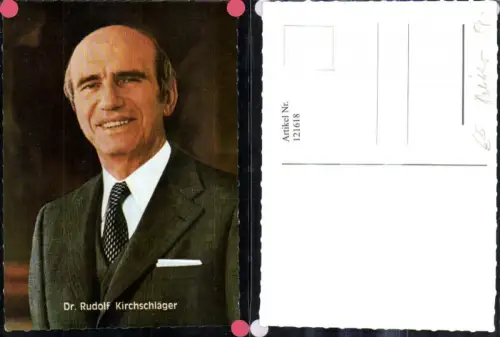 121618,Dr. Rudolf Kirchschläger Bundespräsident Politik