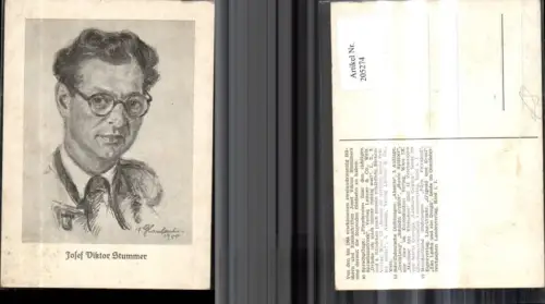 205274,Künstler Ak F. Glanbacher Josef Viktor Stummer Bleistiftzeichung Radierung