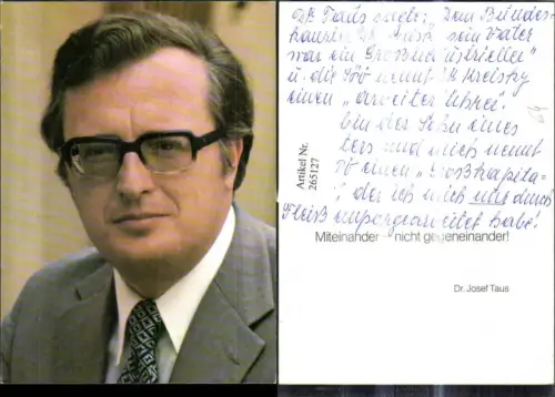 265127,Politiker Dr. Josef Taus