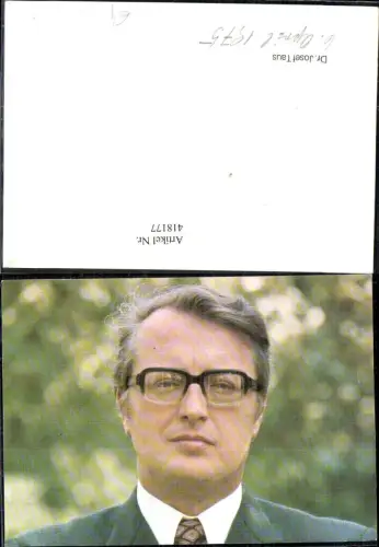 418177,Dr. Josef Taus ÖVP Politiker Politik 1975 Österreich