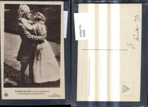 96008,Gunnar Tolnaes u. Lilli Jacobsohn i. Die Lieblingsfrau d. Maharadscha pub Photochemie Berlin K 1919