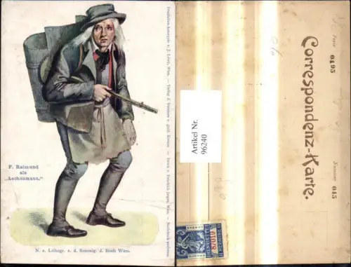 96240,Künstler Ak J. Löwy F. Raimund als Aschenmann
