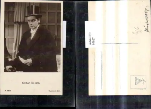 97927,Gunnar Tolnaes Schauspieler Frack Zylinder Hut pub Photochemie K 1663
