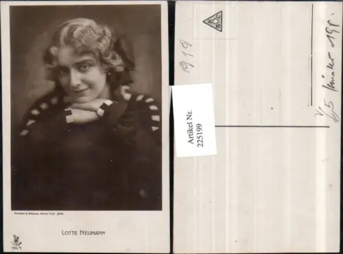 225199,Schauspielerin Lotte Neumann Portrait pub RPH 194euro1