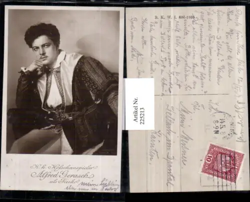 225213,K. k. Hofschauspieler Schauspieler Alfred Gerasch als Fiesko