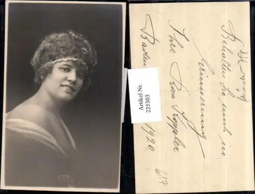 225303,Schauspielerin Rosa Koppler Portrait Baden b. Wien 1920