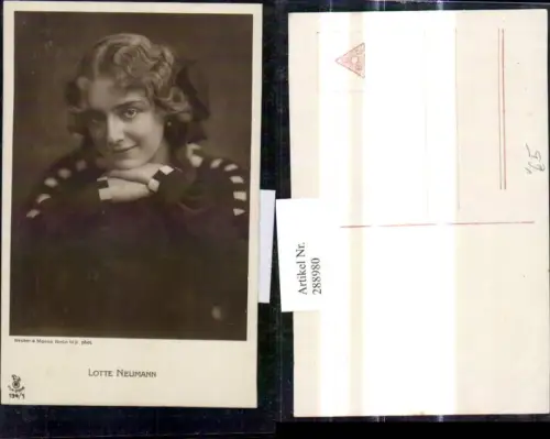 288980,Schauspielerin Lotte Neumann pub Filmsterne 194euro1