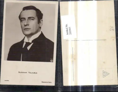 288983,Schauspieler Gunnar Tolnaes pub Photochromie Berlin K 1474