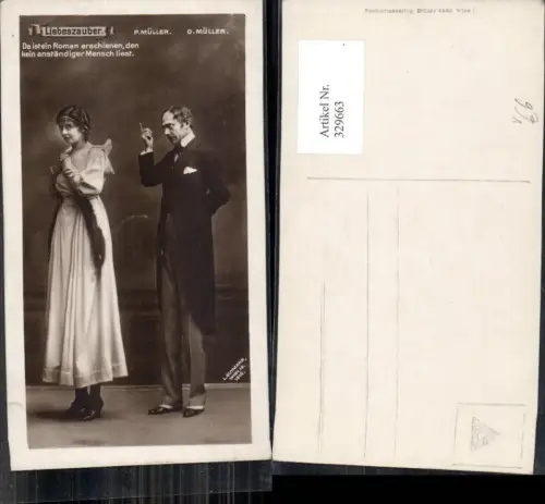 329663,Foto Ak P. Müller G. Müller i. Liebeszauber Schauspieler Sänger pub Brüder Kohn