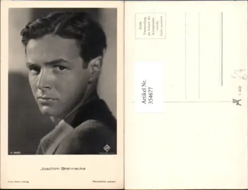 354677,Schauspieler Joachim Brennecke pub Film Foto Verlag A 3833euro2