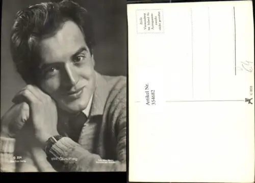 354682,Schauspieler Will Quadflieg pub Film Foto Verlag G 224