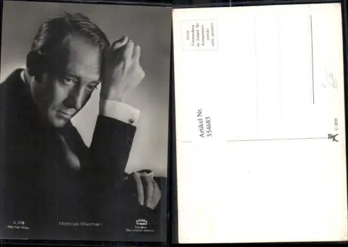 354683,Schauspieler Mathias Wieman pub Film Foto Verlag G 219