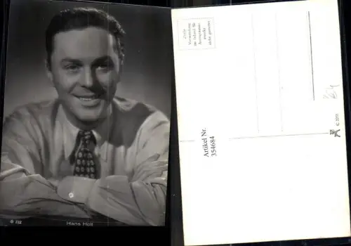 354684,Schauspieler Hans Holt pub Film Foto Verlag G 222