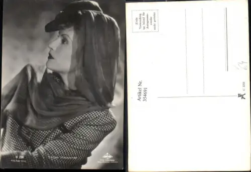 354691,Schauspielerin Hilde Weissner Hut pub Film Foto Verlag G 228