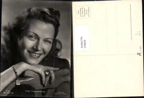 354694,Schauspielerin Olga Tschechowa pub Film Foto Verlag G 172