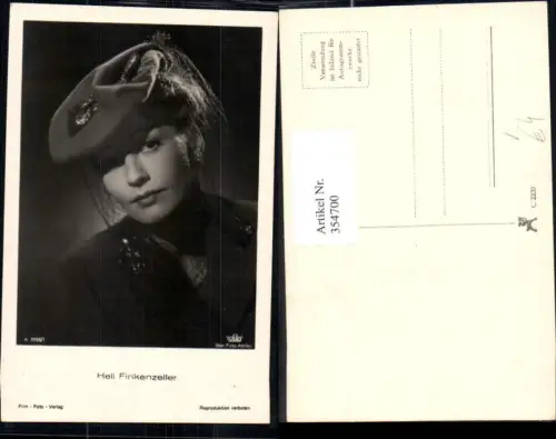 354700,Schauspielerin Heli Finkenzeller pub Film Foto Verlag A 3958euro1