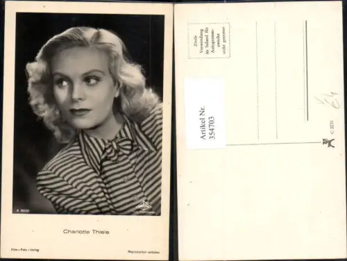 354703,Schauspielerin Charlotte Thiele pub Film Foto Verlag A 3823euro1