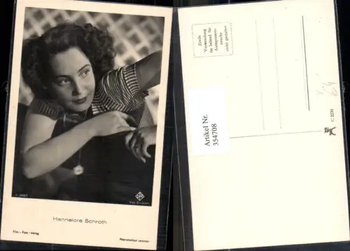 354708,Schauspielerin Hannelore Schroth pub Film Foto Verlag A 3845euro1