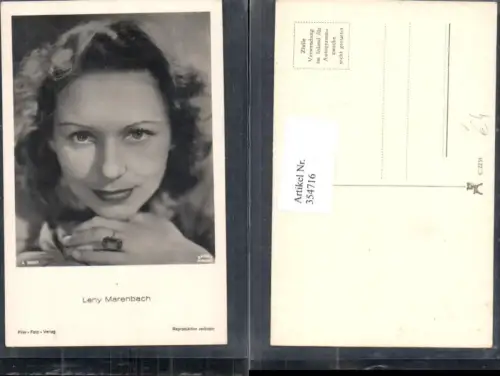 354716,Schauspielerin Leny Marenbach pub Film Foto Verlag A 3860euro1