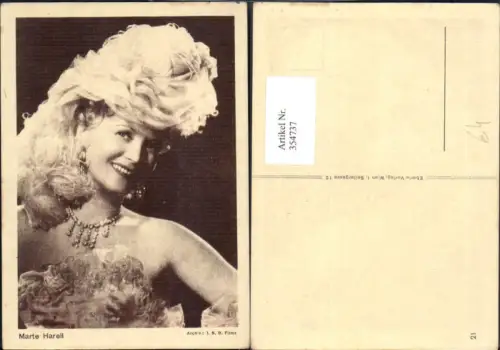 354737,Schauspielerin Marte Harell Hut Hutmode