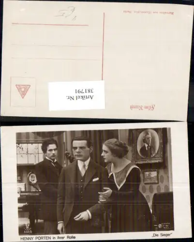 381791,Schauspielerin Henny Porten in Der Sieger pub RPH Film Sterne 552euro5