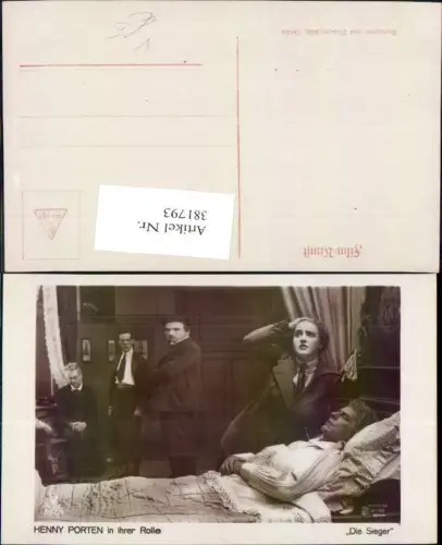 381793,Schauspielerin Henny Porten in Der Sieger pub RPH Film Sterne 552euro4