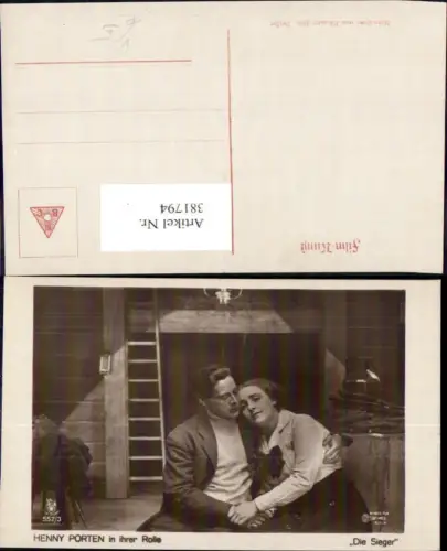 381794,Schauspielerin Henny Porten in Der Sieger pub RPH Film Sterne 552euro3