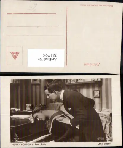 381795,Schauspielerin Henny Porten in Der Sieger pub RPH Film Sterne 552euro8