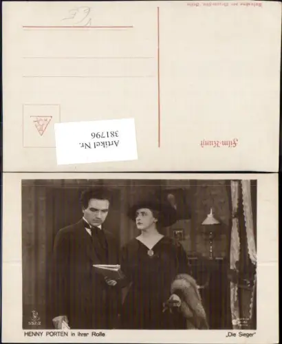 381796,Schauspielerin Henny Porten in Der Sieger pub RPH Film Sterne 552euro2