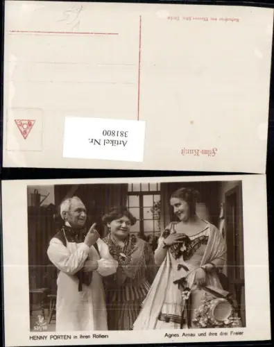 381800,Schauspielerin Henny Porten in Agnes Arnau u. ihre drei Freier pub RPH Film Sterne 531euro10