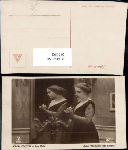 381802,Schauspielerin Henny Porten in Das Maskenfest des Lebens pub RPH Film Sterne 541euro1
