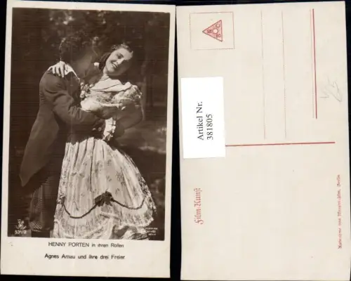 381805,Schauspielerin Henny Porten in Agnes Arnau u. ihre drei Freier pub RPH Film Sterne 531euro9