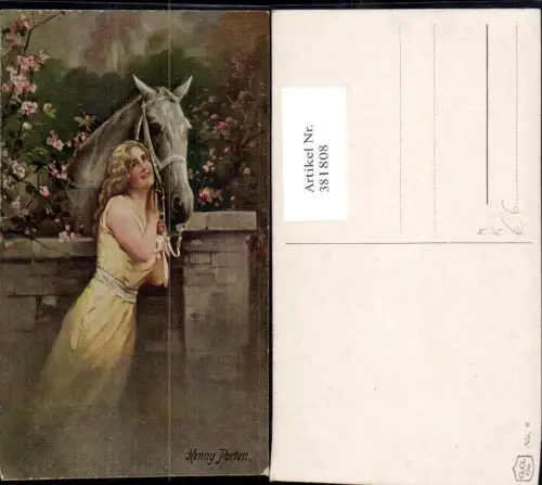 381808,Künstler Ak Schauspielerin Henny Porten m. Pferd Tier