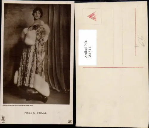 381814,Schauspielerin Hella Moja Kostüm Kleid Pelz pub RPH Film Sterne 78euro1