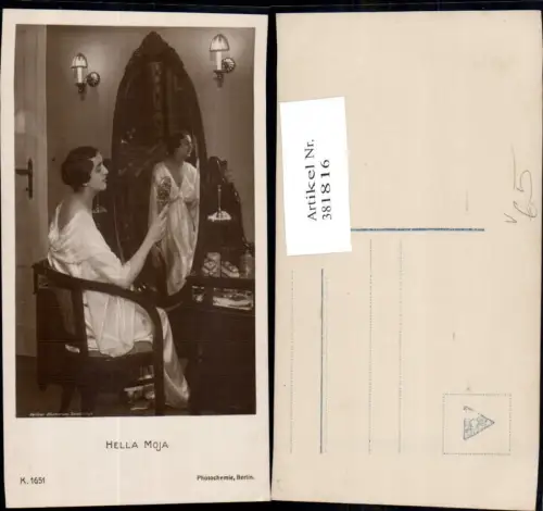381816,Schauspielerin Hella Moja Handspiegel Spiegel pub Photochemie K 1651