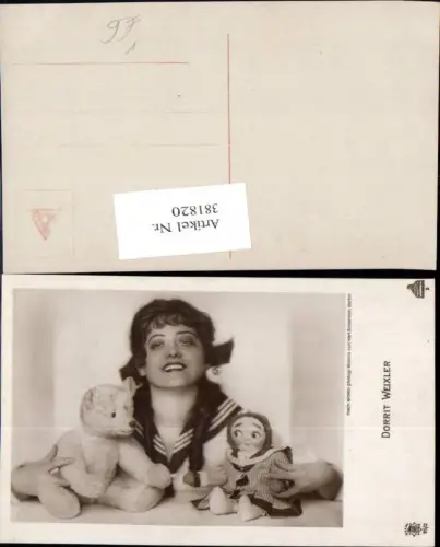 381820,Schauspielerin Dorrit Weixler Matrosenanzug Teddy Puppen pub RPH Film Sterne 75euro2